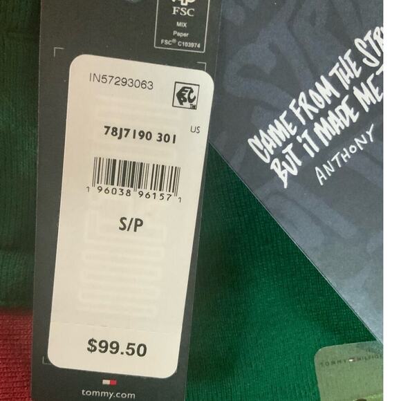 Tommy Hilfiger Rugby Polo Shirt Men Small Embroidered Logo Striped Multicolor - Picture 8 of 12